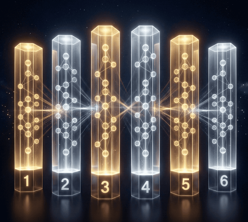Six 19-Surah Blocks (Alternating Parities)